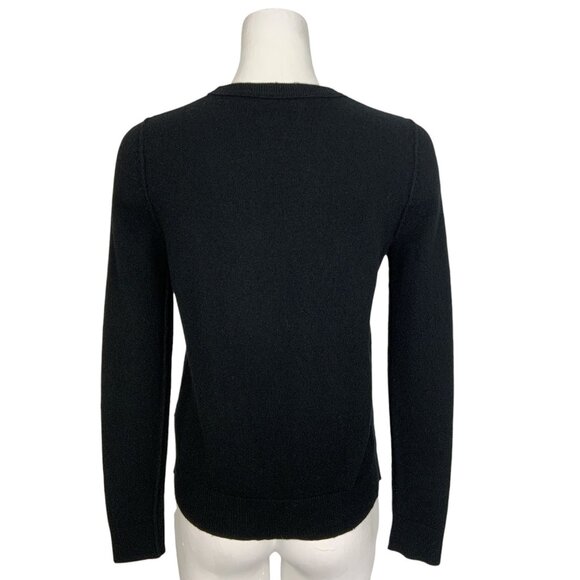 Zadig & Voltaire Miss Flash Sweater M Black Crewneck Wool Cashmere - Picture 2 of 15